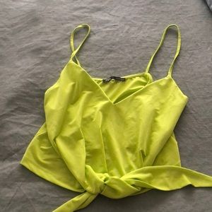 Zara like green silky blouse